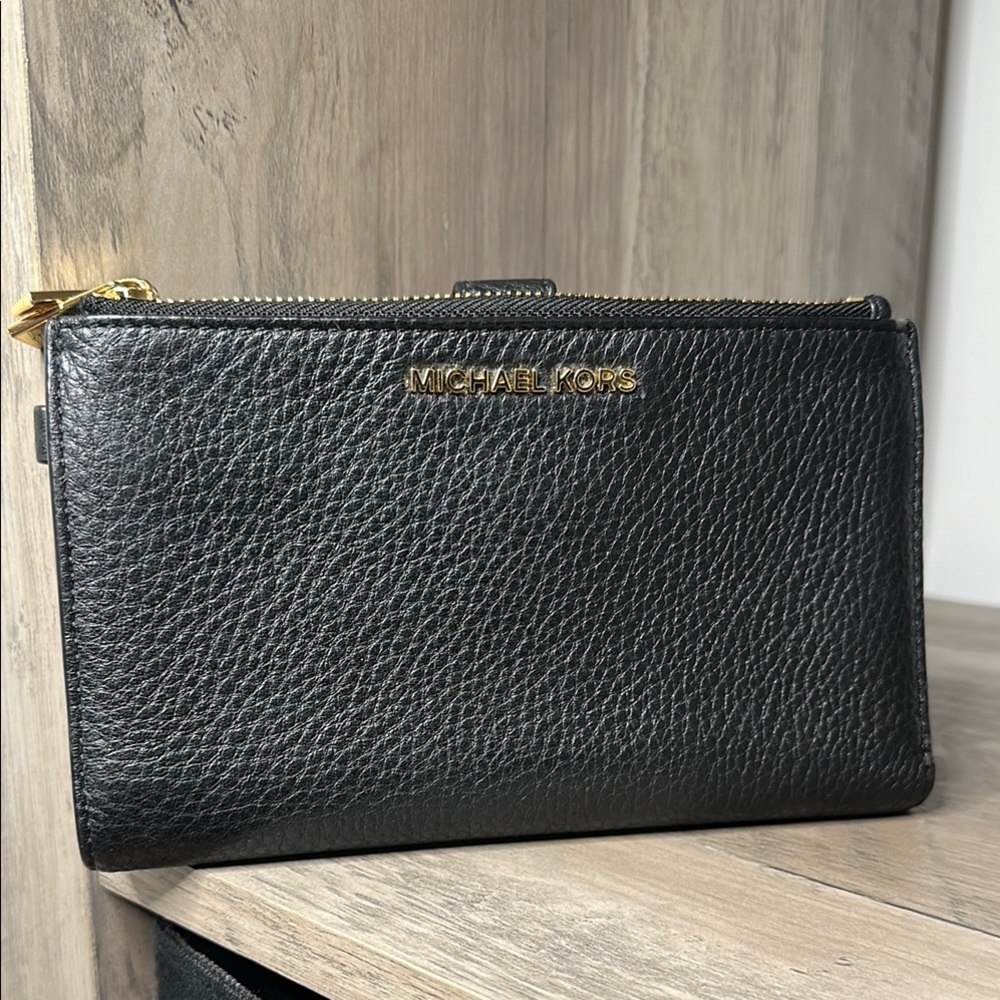 Michael Kors Black Pebbled Leather Wallet
